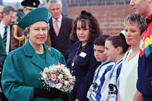 00756 Prints: Queen Elizabeth II visiting Middlesbrough to open Pallister Park. 18th May 1993