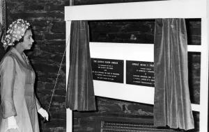 Queen Elizabeth II visiting Wales during the silver jubilee tour