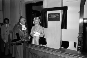Queen Elizabeth II visiting Walsall during her Silver Jubilee tour. West Midlands