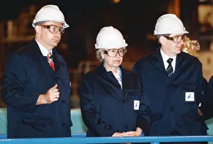 Overalls Prints: Queen Elizabeth II visits Alcans smelter in Lynemouth Local Caption 00090823