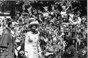 Jubilee Prints: Queen Elizabeth II visits the Aromatic Gardens in St Helens, Merseyside