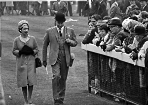 Chester Prints: Queen Elizabeth II visits Chester Races on May 3rd 1966 Picture taken 3rd