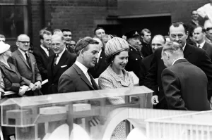 Queen Elizabeth II visits the English Electrical Company Works, Rugby. 13th May 1967