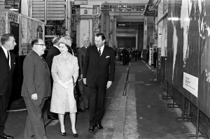 Queen Elizabeth II visits the English Electrical Company Works, Rugby. 13th May 1967