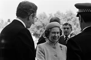 Queen Elizabeth II visits the Greater London Councils riverside town, Thamesmead
