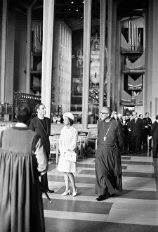 01271 Collection: Queen Elizabeth II visits the new Coventry Cathedral. 30th June 1970