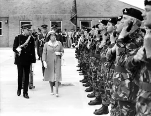 Queen Elizabeth II visits the new TA Centre at Cramlington
