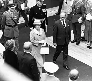 Queen Elizabeth II visits the new TA Centre at Cramlington, Northumberland