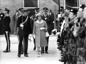 Queen Elizabeth II visits the new TA Centre at Cramlington