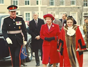 Queen Elizabeth II visits the North East - at Gateshead Civic Centre December 1990