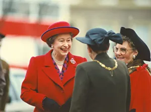 Queen Elizabeth II visits the North East - at Gateshead Civic Centre December 1990
