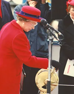 Queen Elizabeth II visits the North East - at Swan Hunter Shipyard to launch the James