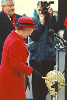 Queen Elizabeth II visits the North East - at Swan Hunter Shipyard to launch the James