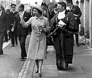 Queen Elizabeth II visits Stockton during her Silver Jubilee tour. 14th July 1977