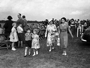 Queen Elizabeth June 1955 and Queen Mother Prince Charles Princess Anne attending