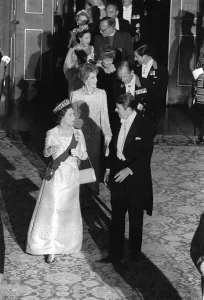 Queen Elizabeth June 1982 with American President Ronald Regan Nancy Regan