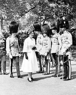 Queen Elizabeth ll Inspecting Guards May 1956 With the Duke of Gloucester the Queen