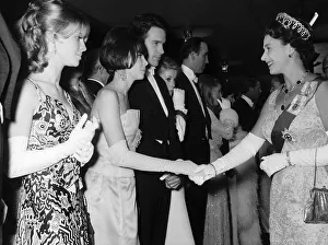 Queen Elizabeth meets actresses Julie Christie - Leslie Caron