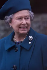 Queen Elizabeth is pictured on Christmas Day at the Church service at Sandringham