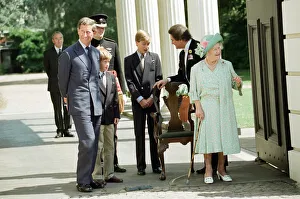 Queen Elizabeth The Queen Mother celebrates her 95th birthday at Clarence House alongside
