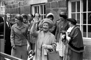 00317 Prints: Queen Elizabeth the Queen Mother North East Visits Queen Elizabeth