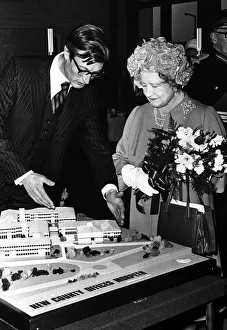00317 Prints: Queen Elizabeth the Queen Mother North East Visits Queen Elizabeth