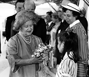 00317 Prints: Queen Elizabeth the Queen Mother North East Visits Queen Elizabeth