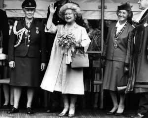 00317 Prints: Queen Elizabeth the Queen Mother North East Visits Queen Elizabeth