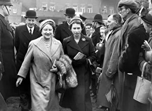 Queen Elizabeth The Queen Mother and Queen Elizabeth II attend the Grand National