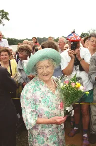 Queen Elizabeth The Queen Mother at Sandringham Flower Show, Norfolk. 26th July 1995