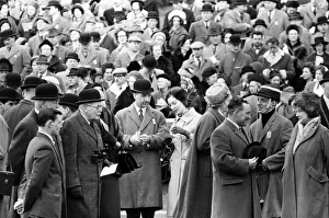 Queen Elizabeth The Queen Mother with Secretary of State for War John Profumo