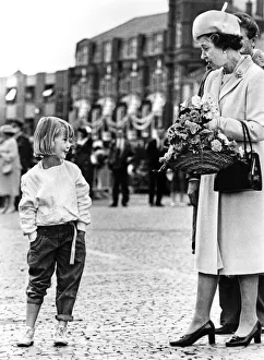 Queen Elizabeth speaking to visit to Rebecca Sheldon during her visit to Great Yarmouth