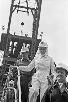 Talking Prints: Queen Elizabeth visits visiting Silverwood Colliery, near Rotherham, South Yorkshire