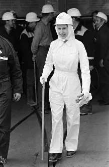 Queen Elizabeth visits visiting Silverwood Colliery, near Rotherham, South Yorkshire