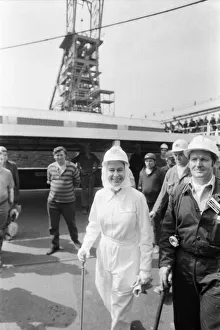 Queen Elizabeth visits visiting Silverwood Colliery, near Rotherham, South Yorkshire