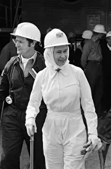 Queen Elizabeth visits visiting Silverwood Colliery, near Rotherham, South Yorkshire