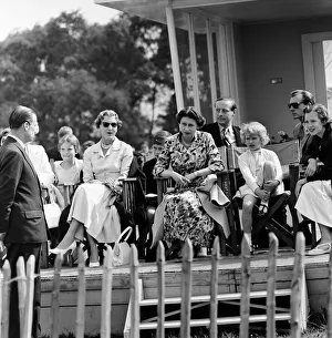 Queen Ingrid of Denmark and Her Majesty Queen Elizabeth II watching Prince Philip