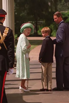 Queen Mother Birthdays August 1995 On her 90th Birthday outside Clarence House