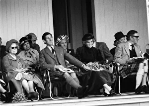 00190 Prints: The Queen Mother, Prince Charles and Princess Diana during the annual Braemar Highland
