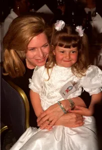 Pob1999 Prints: Queen Noor Of Jordan and Emily Casey May 1999 at The Mirror Pride of Britain