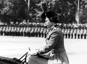 Parades Prints: The Queen observes a minutes silence - which she ordered - for the Falklands Task