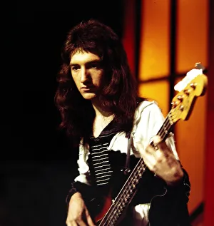 Topofthepops70s Prints: Queen - Pop Group seen here during rehearsals for the BBC television programme Top
