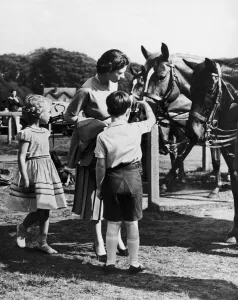 The Queen, Prince Charles and Princess Anne at the Royal Windsor Horse Show
