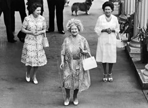 The Queen, Princess Margaret and The Queen Mother on her 80th birthday