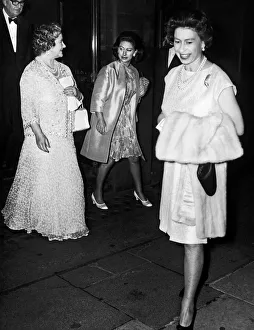 The Queen, Princess Margaret and The Queen Mother at The Palace Theatre, London