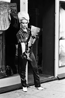 Images Dated 5th December 1976: Queen of Punk Rockers, Pamela Rooke aka Jordan at 'Sex'shop on the Kings Road