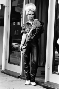 Queen of Punk Rockers, Pamela Rooke aka Jordan at Sex'shop on the Kings Road