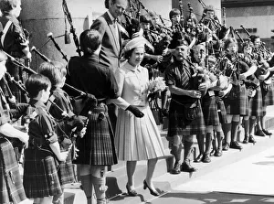 The Queen seen here leaving the Grampian Headquarters at Woodhill House