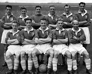 Queen of the South FC. Back row right to left: Hamilton, James, Aird, Henderson