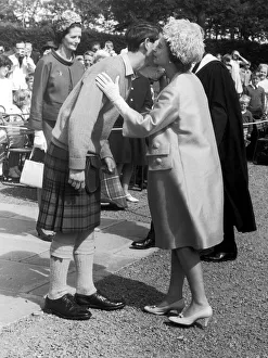 Kilts Prints: The Queen visiting Prince Charles at Gordonstoun School on his last day